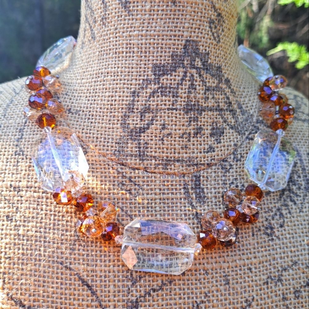 Beautiful Handmade Crystal Statement Necklace